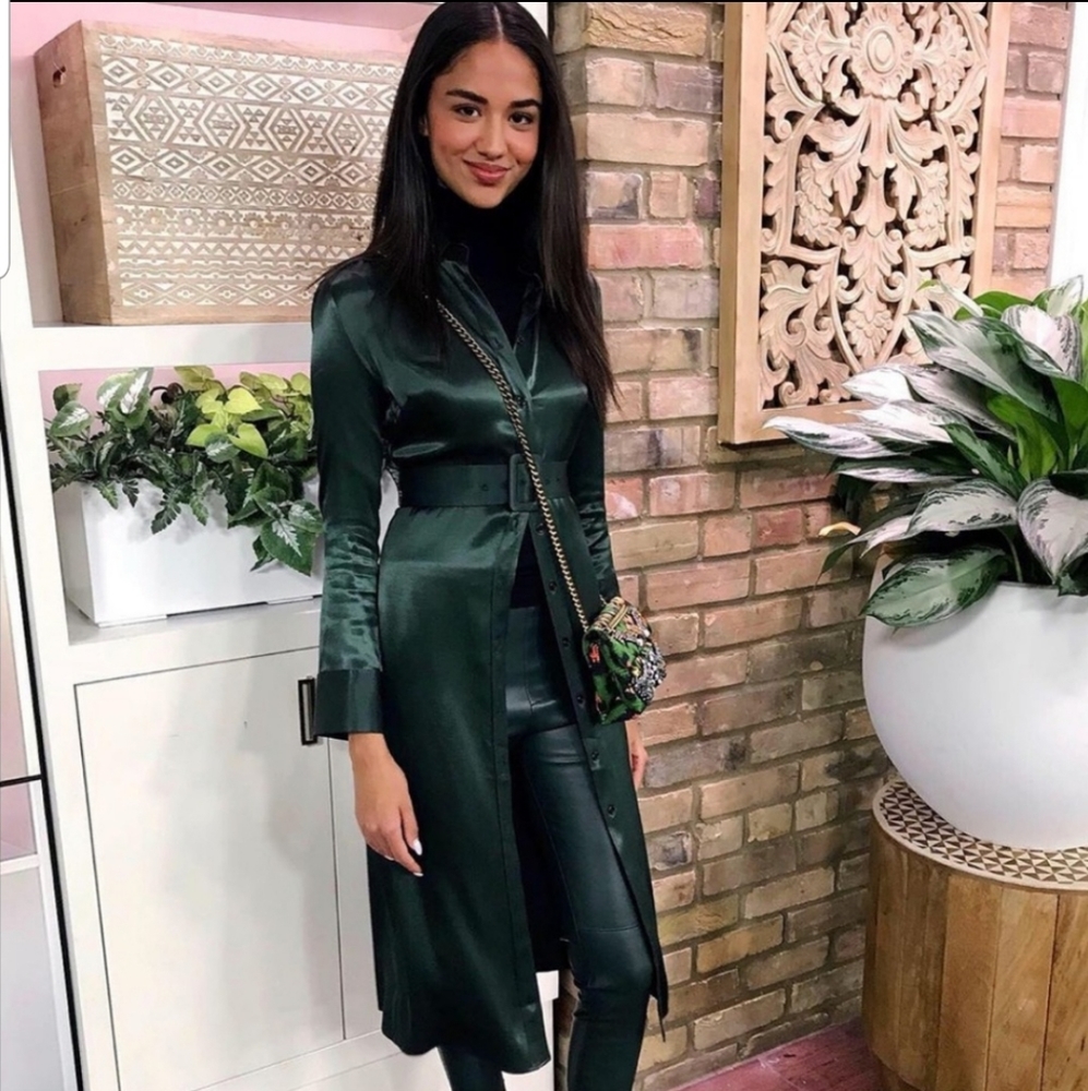 Zara Satin effect midi dress